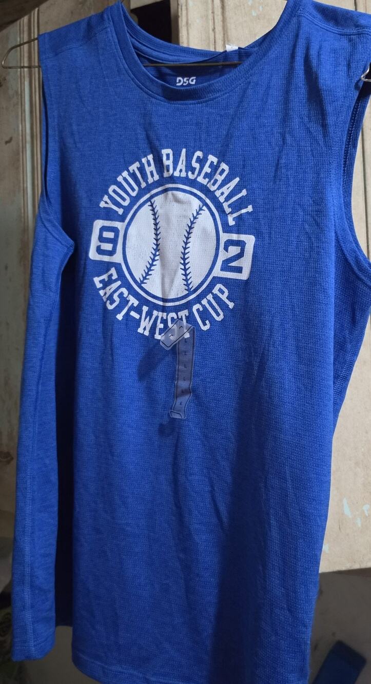 DSG Boys Movement Tank Royal Blue NWT baseball themed